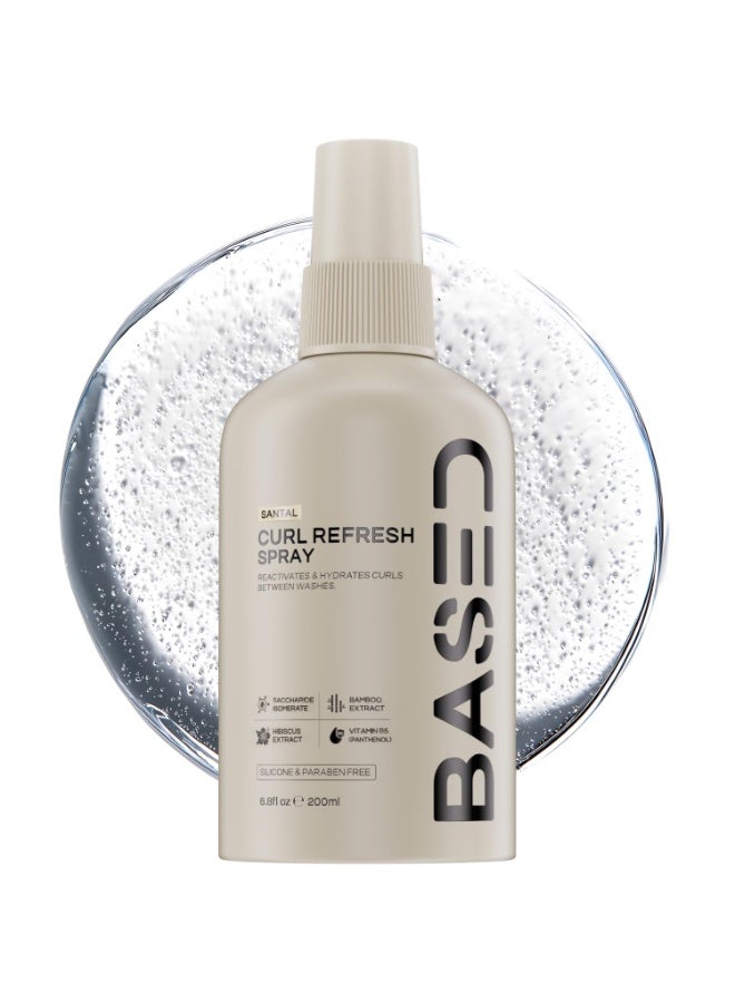 Based Curl Refresh Spray - Instantly Revive & Define Curls Without Buildup - Lightweight Hydrating Formula with Bamboo & Hibiscus Extract - Non-Toxic, Paraben Free (6.8 fl oz, Pack of 1) - Image 1